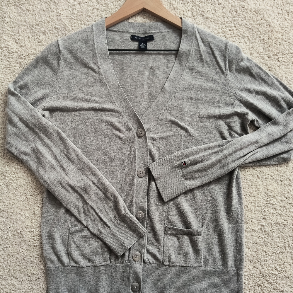 Gray Women's Cardigan Sweater